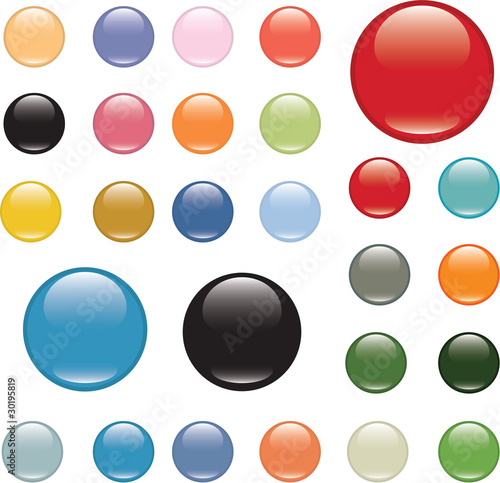 glossy color buttons