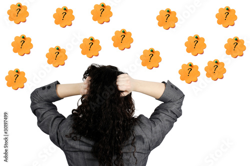 Exhausted businesswoman