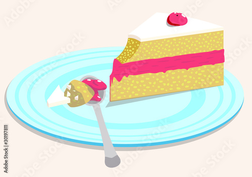 Cake on a plate