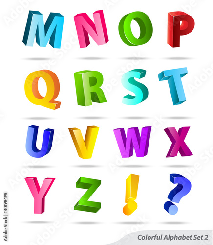 Colorful abc letter set 2