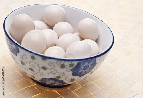 Bowl of Boiled Quail Eggs