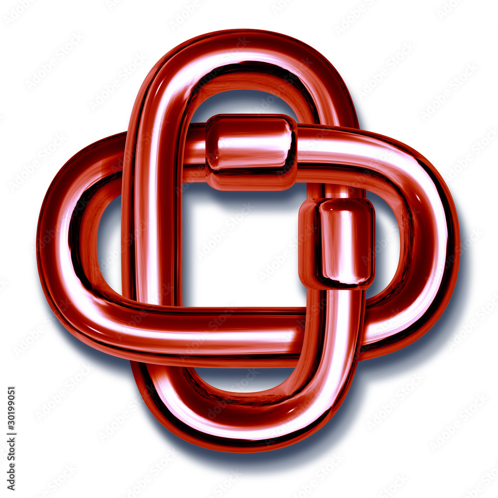 Chain links linked together as a symbol of unity Chain links linked together as a symbol of unity