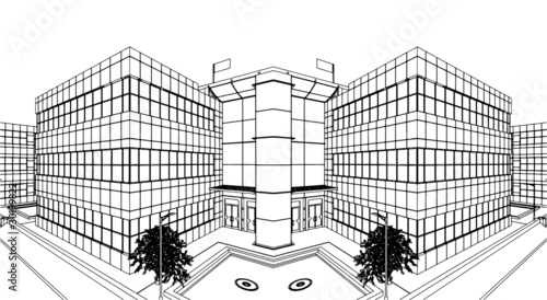 Modern Building Construction Vector 10