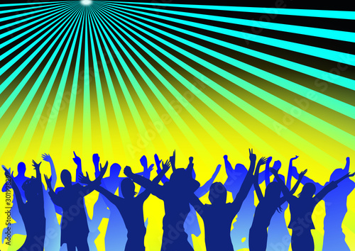 People celebrating, vector image