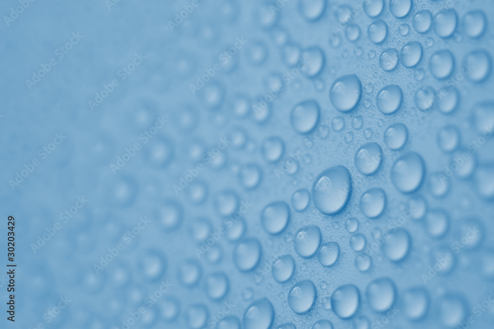 Water-drops on blue Water-drops on blue