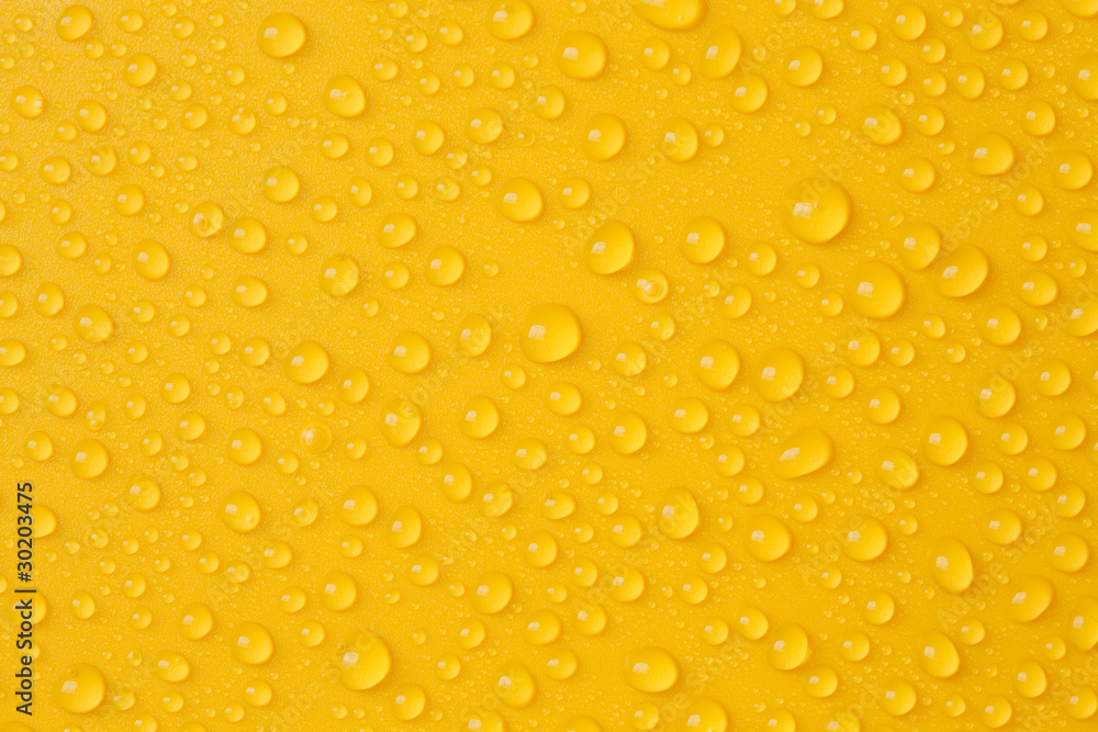 Water-drops on yellow Water-drops on yellow