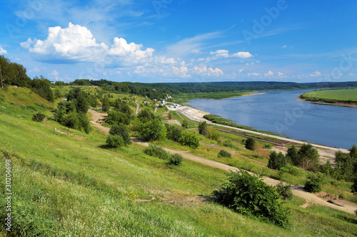 Bend of the Tom River in Tomsk, Russia