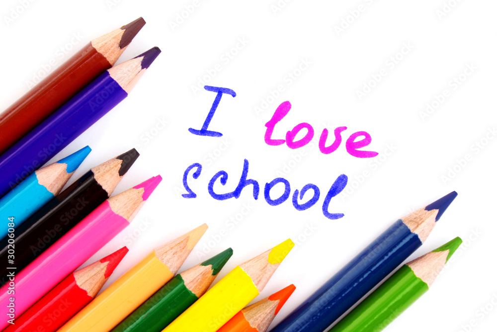 Color pencils isolated on white background Color pencils isolated on white background