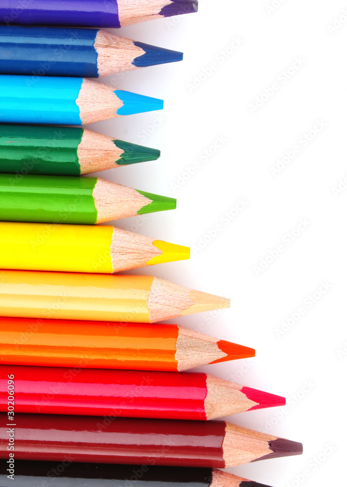 Color pencils isolated on white background Color pencils isolated on white background