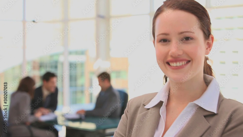Smiling brunette businesswoman Smiling brunette businesswoman