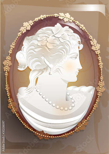 vintage victorian cameo photo