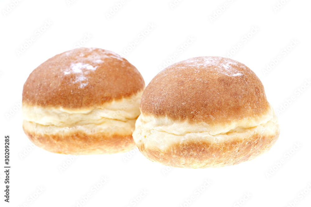 Two sweet donuts isolated Two sweet donuts isolated