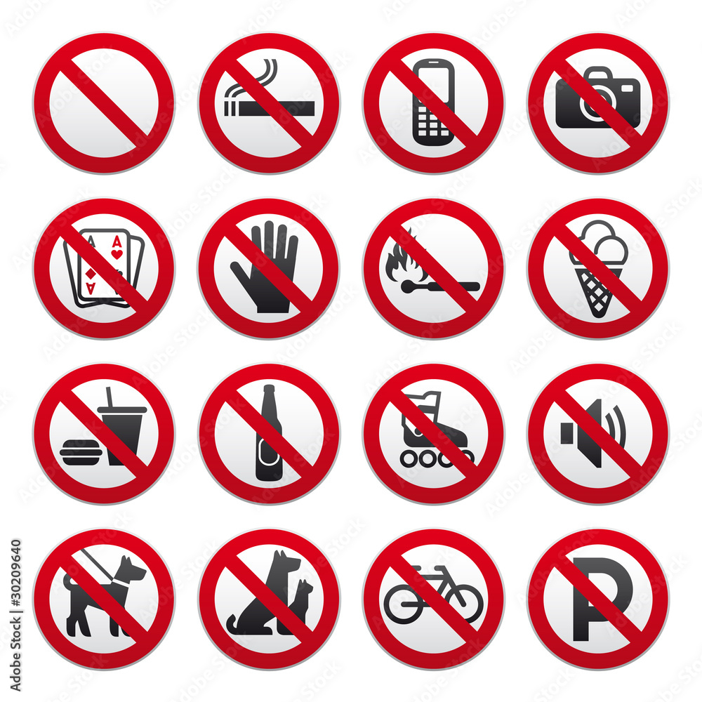 Prohibited Signs Prohibited Signs