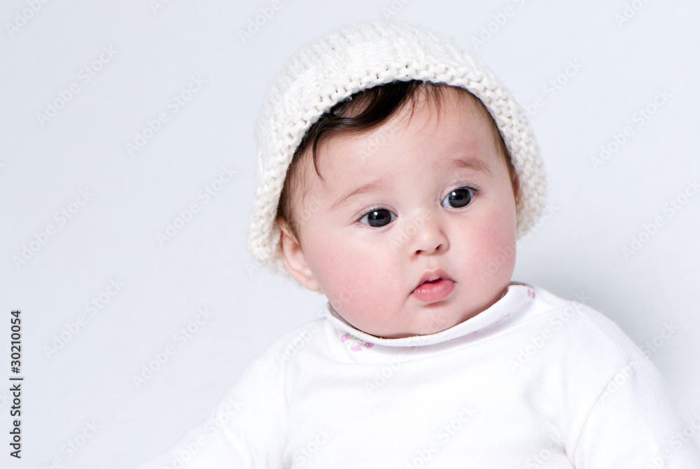 Little girl a on white background. Portrait Little girl a on white background. Portrait