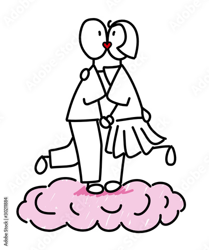 Amoureux sur un petit nuage