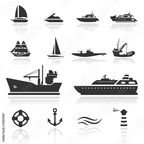 Icon set  Boats