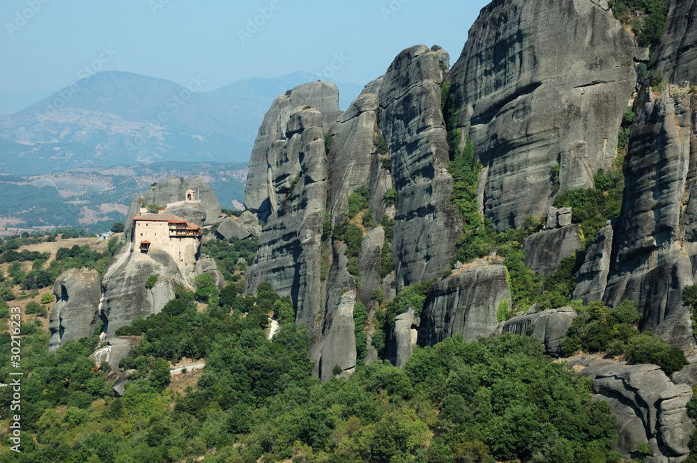 Meteora Agios Nikolaos Anapafsas rock monastery,Greece. Meteora