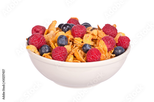 Cornflakes with fruits