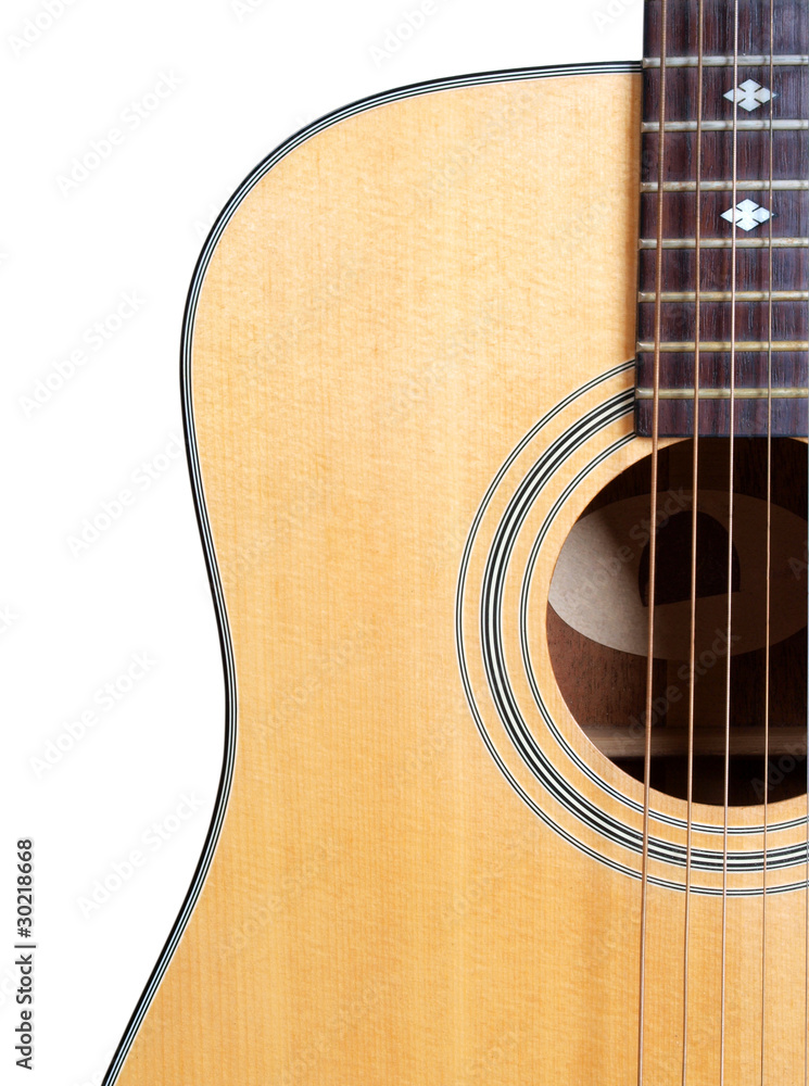 Obraz premium Guitar on white