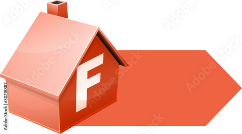 Maison rouge de classe F (détouré)