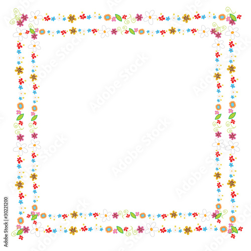 Abstract floral frame