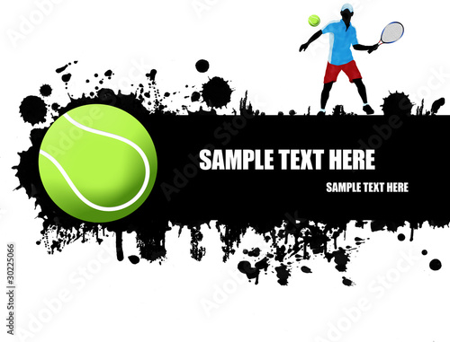 grunge tennis poster