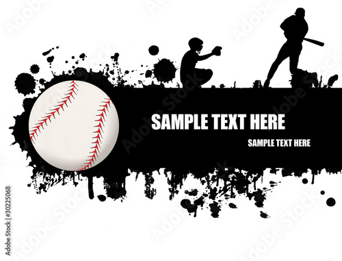 grunge baseball poster