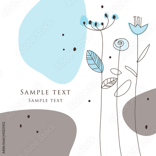 Floral card with copy space