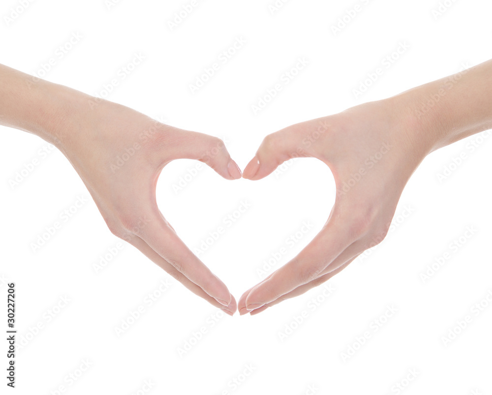 Fototapeta premium Hand make a heart