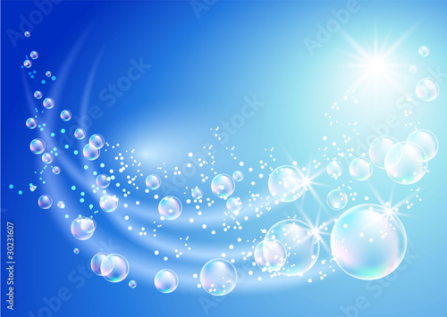 Background with transparent bubbles