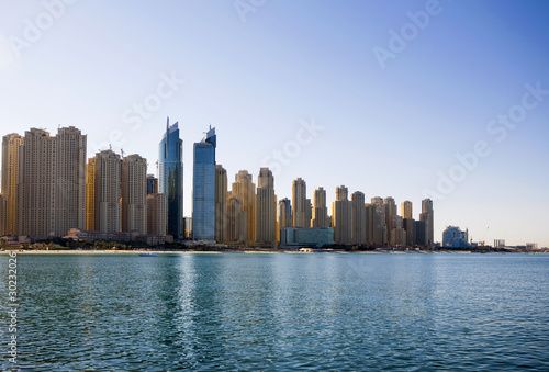 Modern city on the shore of the gulf