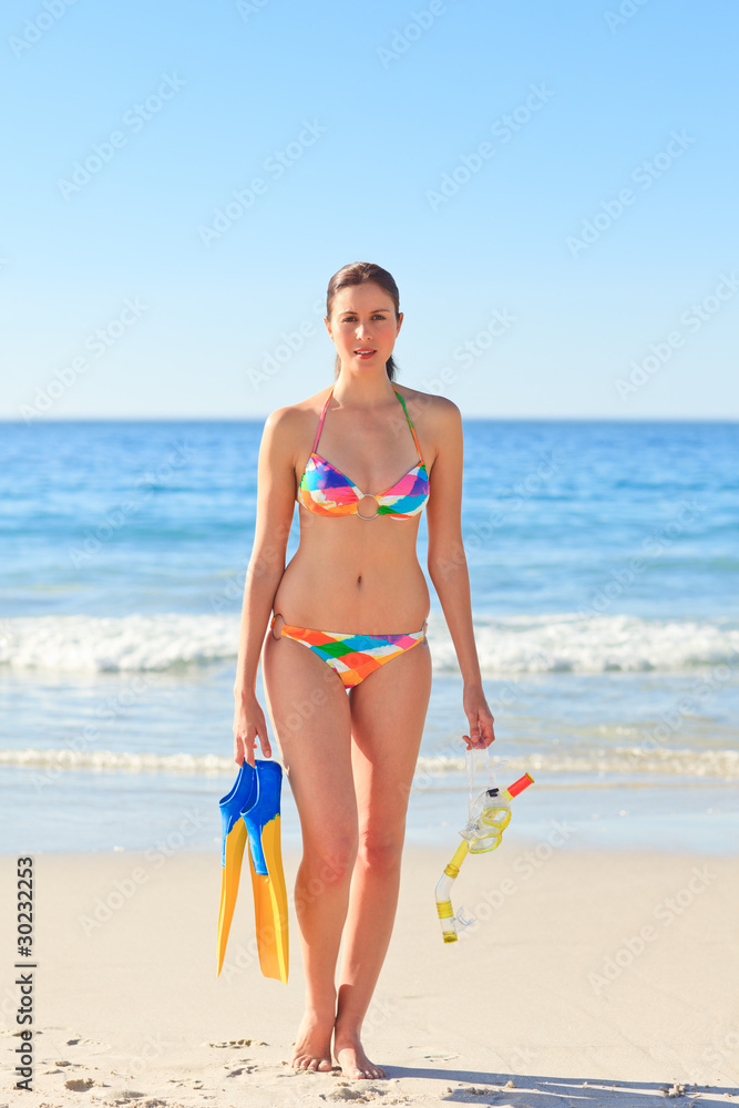 Lovely woman on the beach