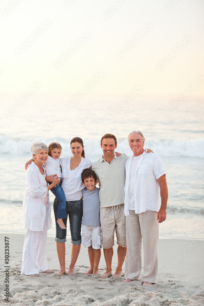 Beautiful family at the beach Beautiful family at the beach