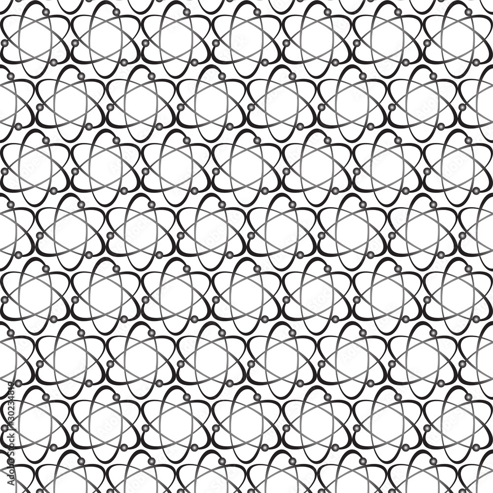 Fototapeta premium Wallpaper with the image of a silhouette of flying atom