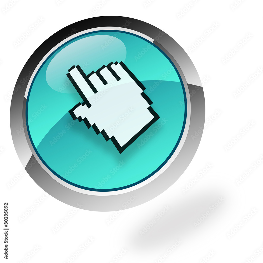 flying Button Cursor Hand flying Button Cursor Hand