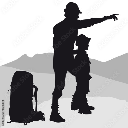 Wanderer, Vater und Sohn