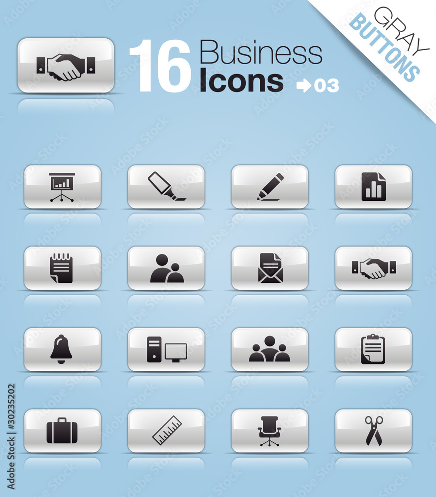 Gray Buttons - Office and Business icons 03