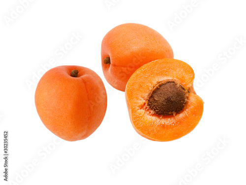 apricot isolated on white background