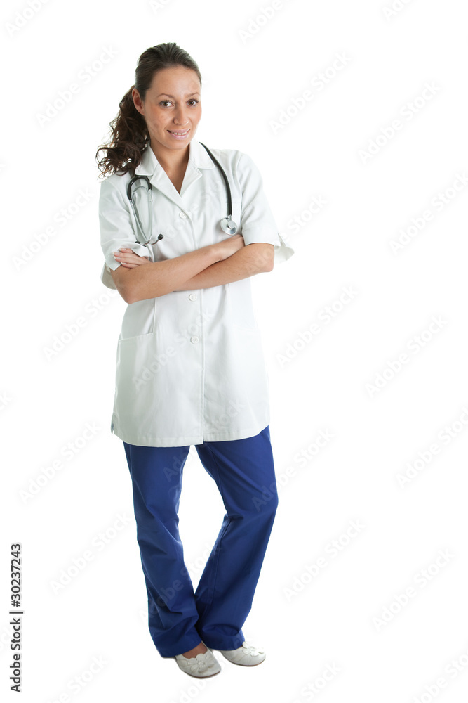 Smiling medical doctor woman with stethoscope Smiling medical doctor woman with stethoscope