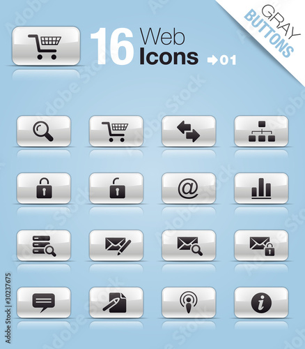 Gray Buttons - web icons 01
