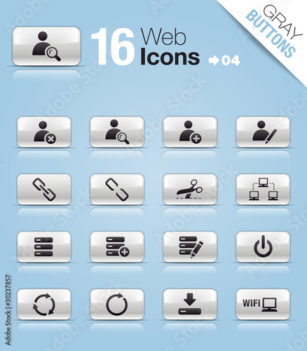 Gray Buttons - web icons 04