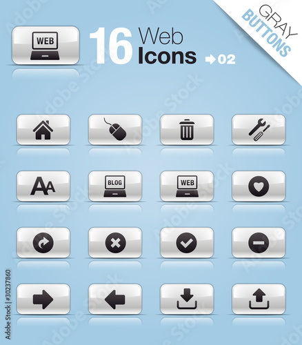 Gray Buttons - web icons 02