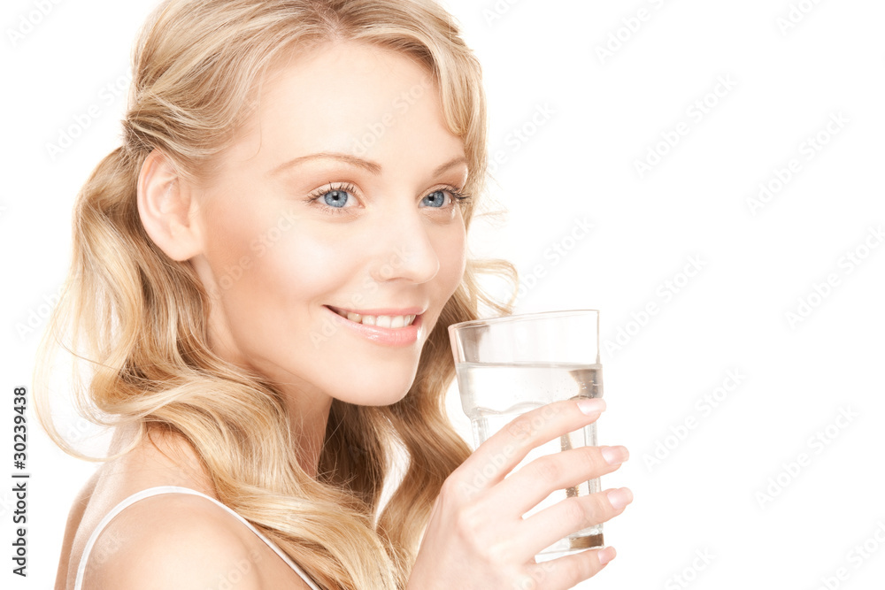 beautiful woman with glass of water beautiful woman with glass of water