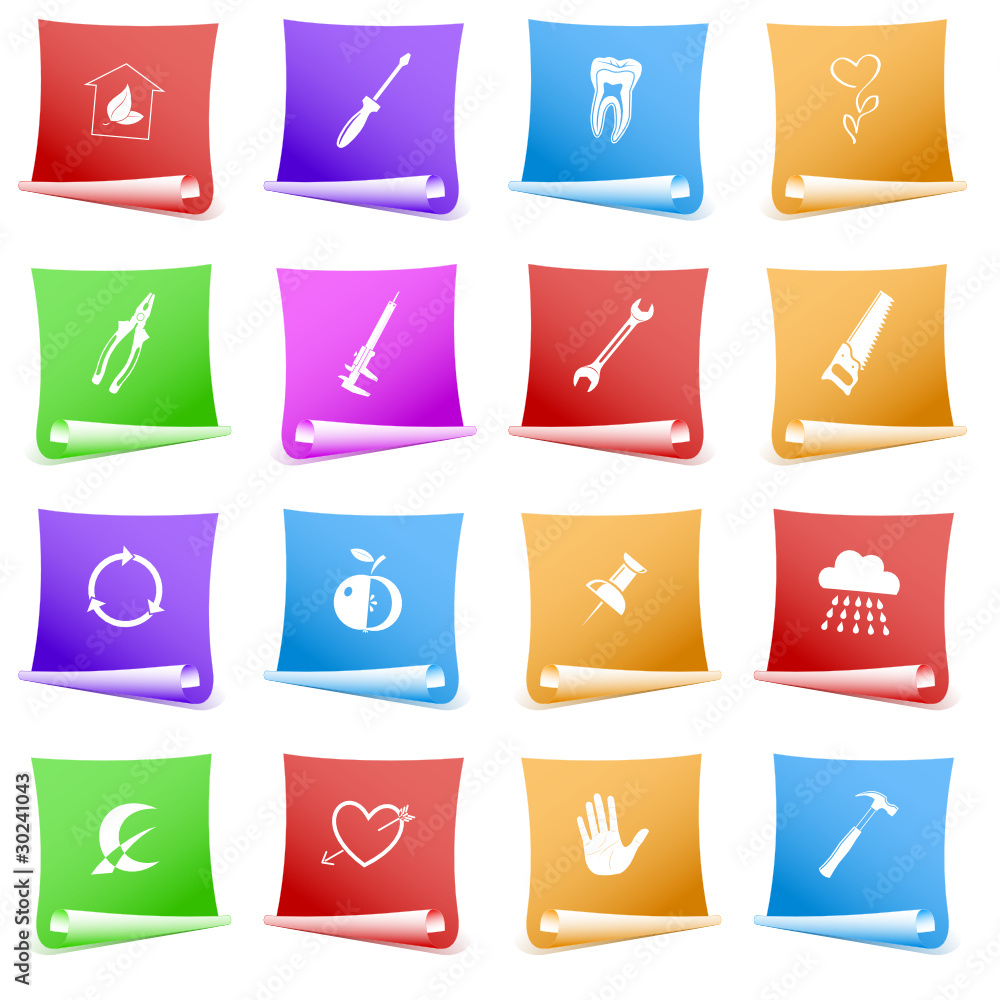 Vector set of paper template Vector set of paper template