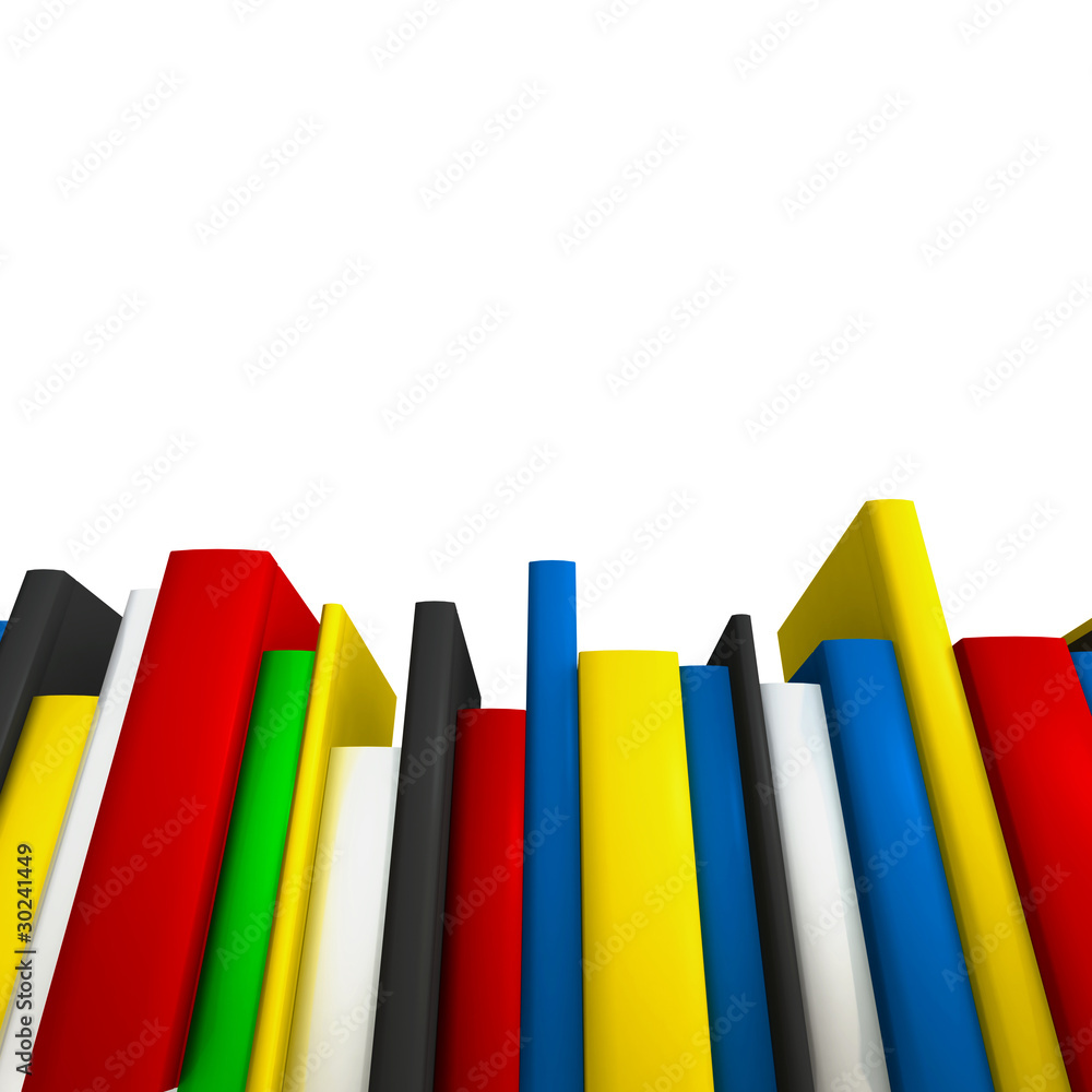 Book row as copy-space frame for educational or science subject Book row as copy-space frame for educational or science subject