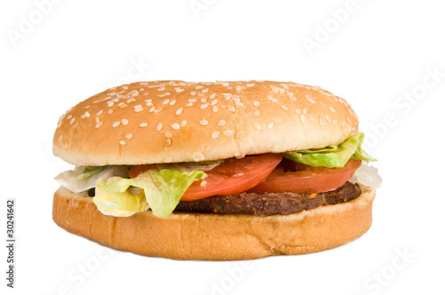Hamburger isolated white