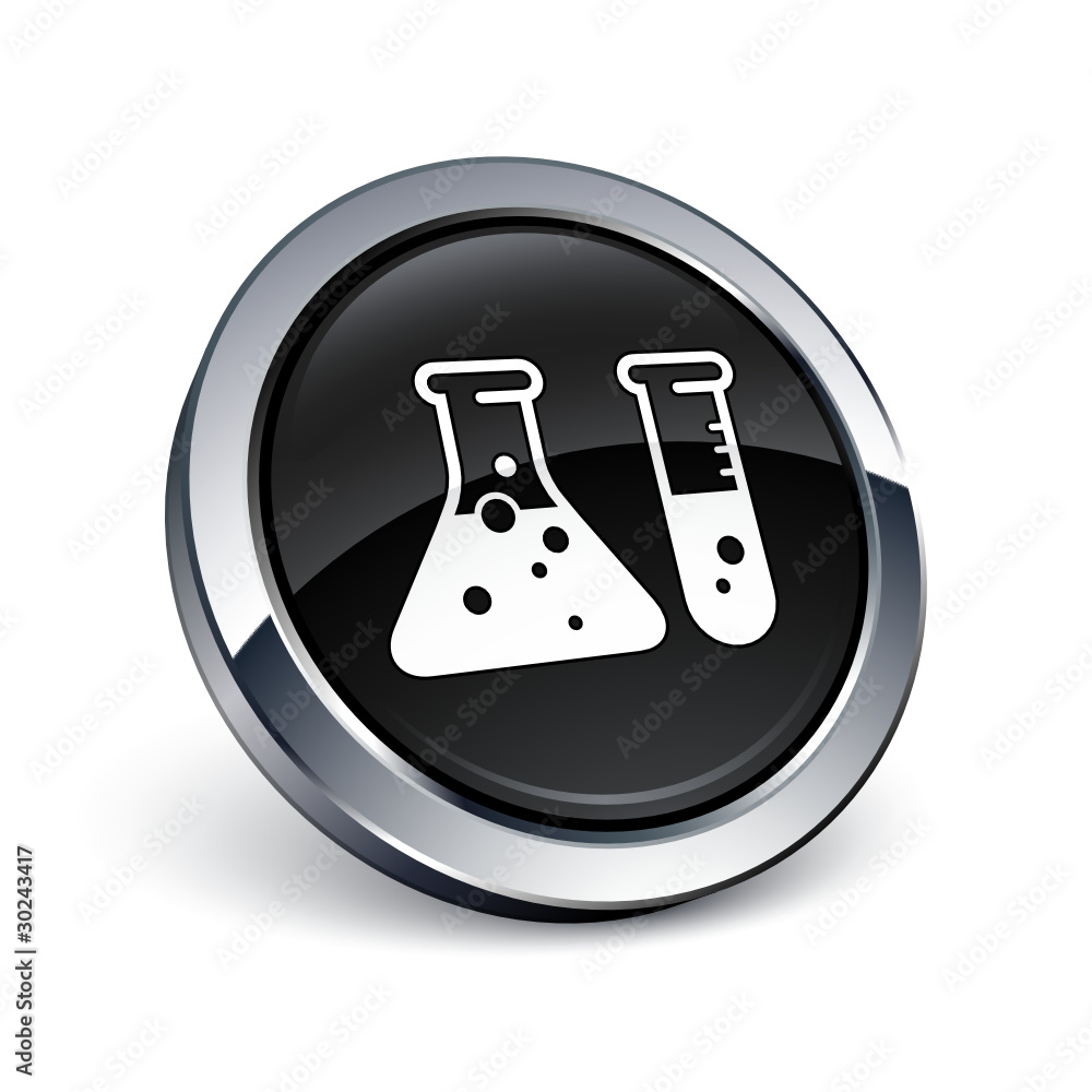 icône bouton internet science fiole chimie icône bouton internet science fiole chimie