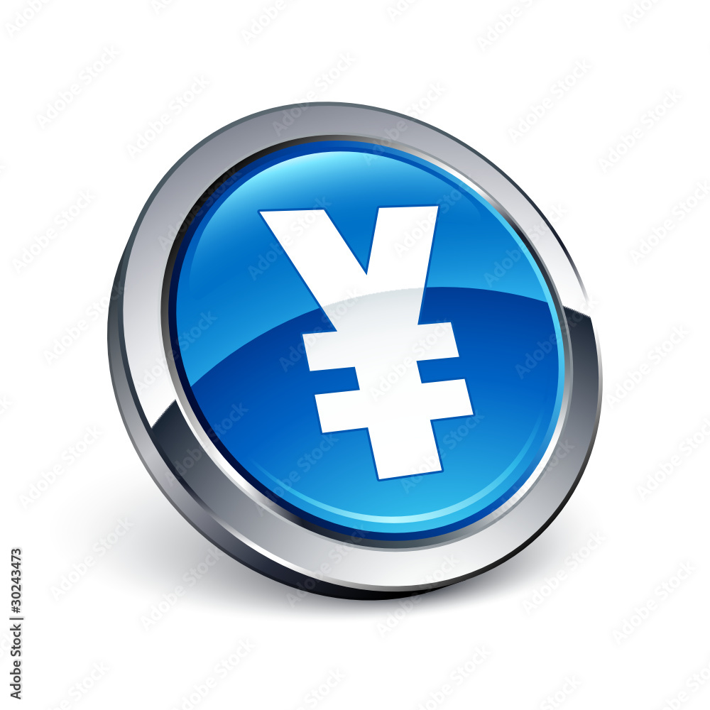 Obraz premium icône bouton internet yen