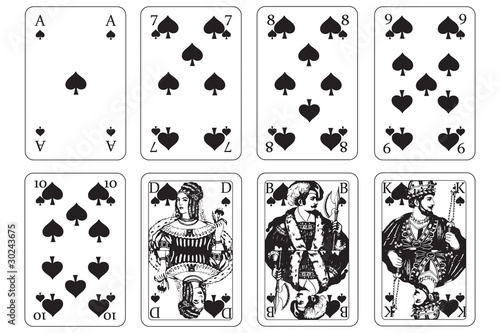 Spielkarten pik