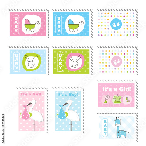 Cute stamps - design elements